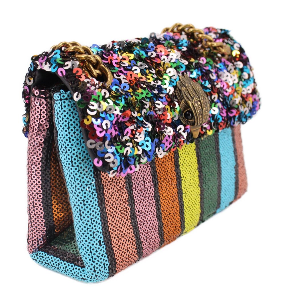 KURT GEIGER MINI KENSINGTON SEQUIN CROSSBODYS MULTI