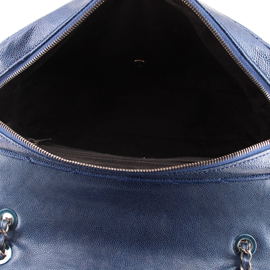 CHANEL EASY FLAP SHOULDER BAGS BLUE