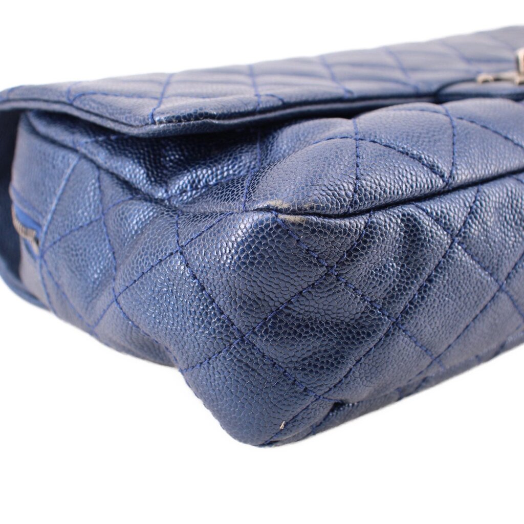 CHANEL EASY FLAP SHOULDER BAGS BLUE
