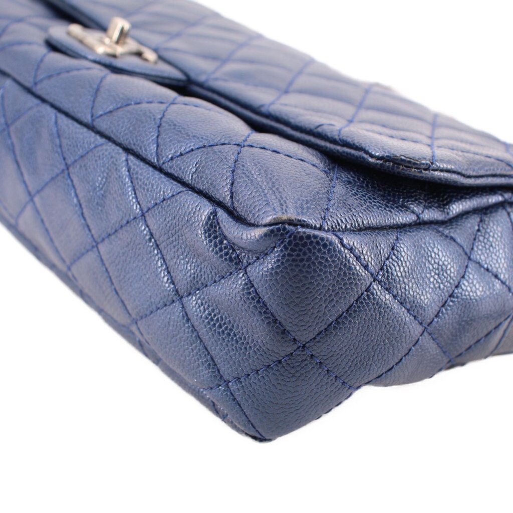 CHANEL EASY FLAP SHOULDER BAGS BLUE