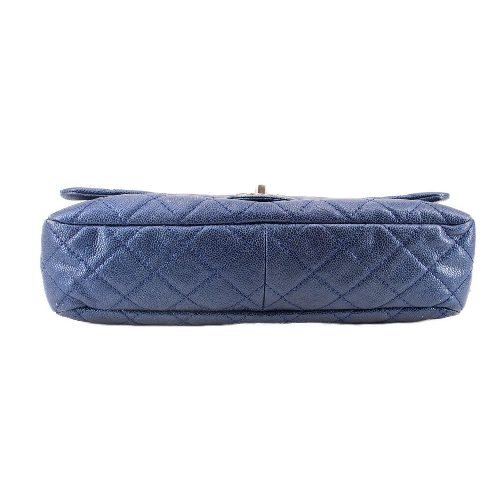 CHANEL EASY FLAP SHOULDER BAGS BLUE