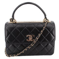 CHANEL TRENDY FLAP SMALL CROSSBODYS BLACK