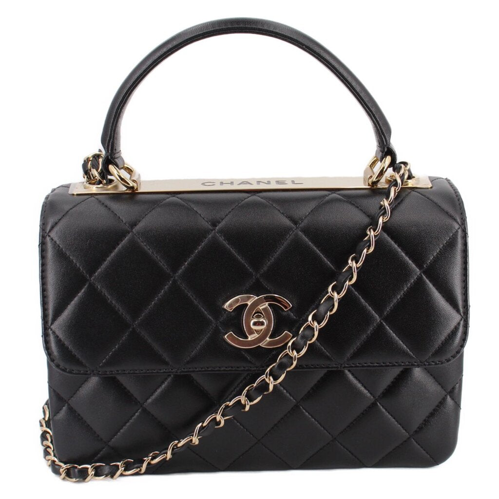 CHANEL TRENDY FLAP SMALL CROSSBODYS BLACK