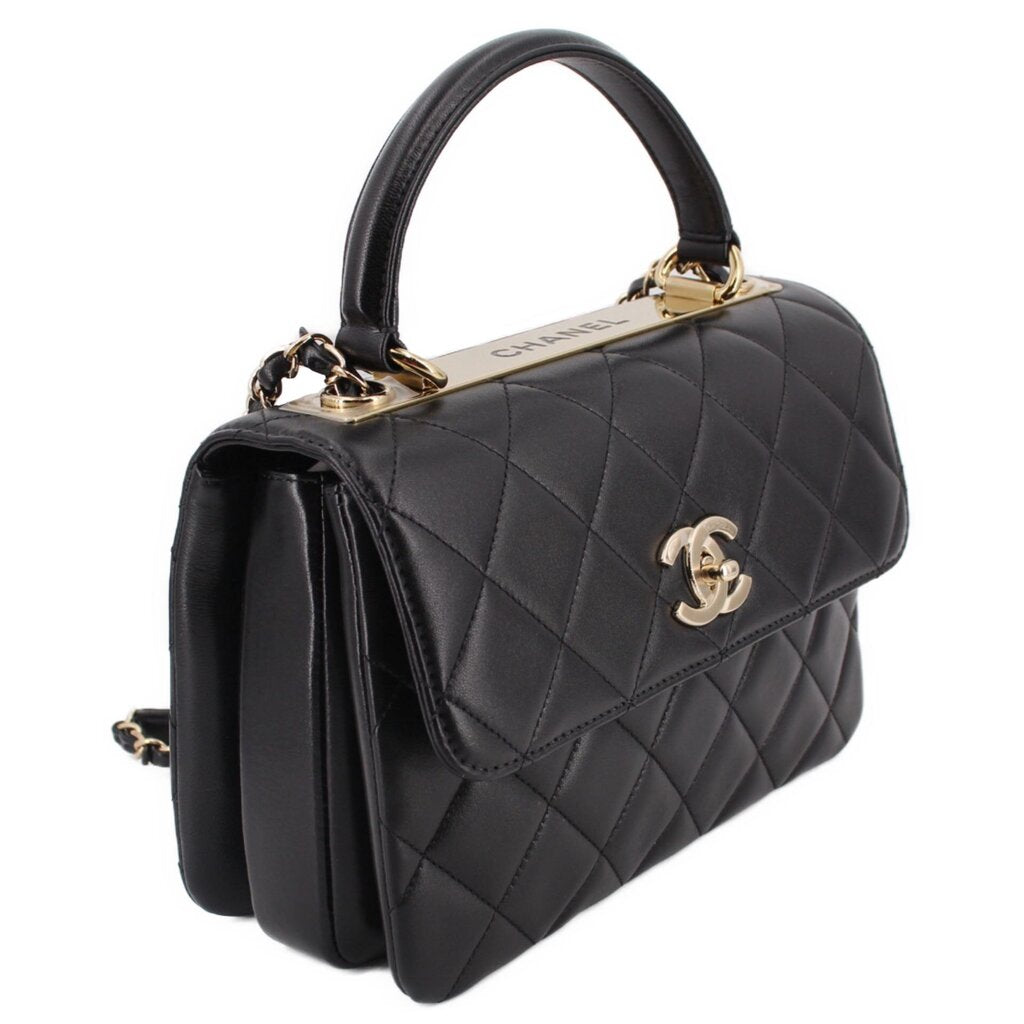 CHANEL TRENDY FLAP SMALL CROSSBODYS BLACK