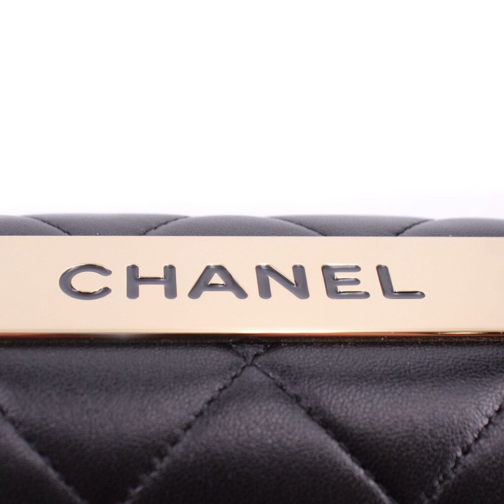 CHANEL TRENDY FLAP SMALL CROSSBODYS BLACK