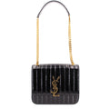 YSL LARGE VICKY SHOULDER BAGS BLACK