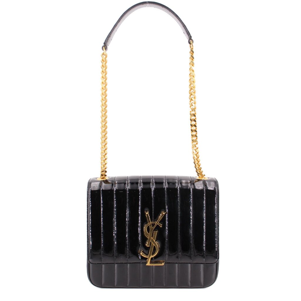 YSL LARGE VICKY SHOULDER BAGS BLACK
