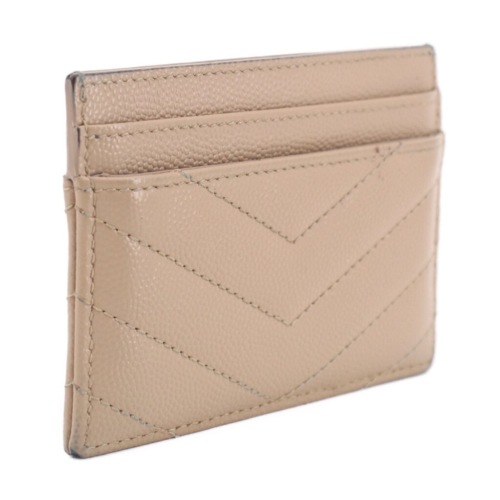 YSL CASSANDRE CARD WALLETS BEIGE