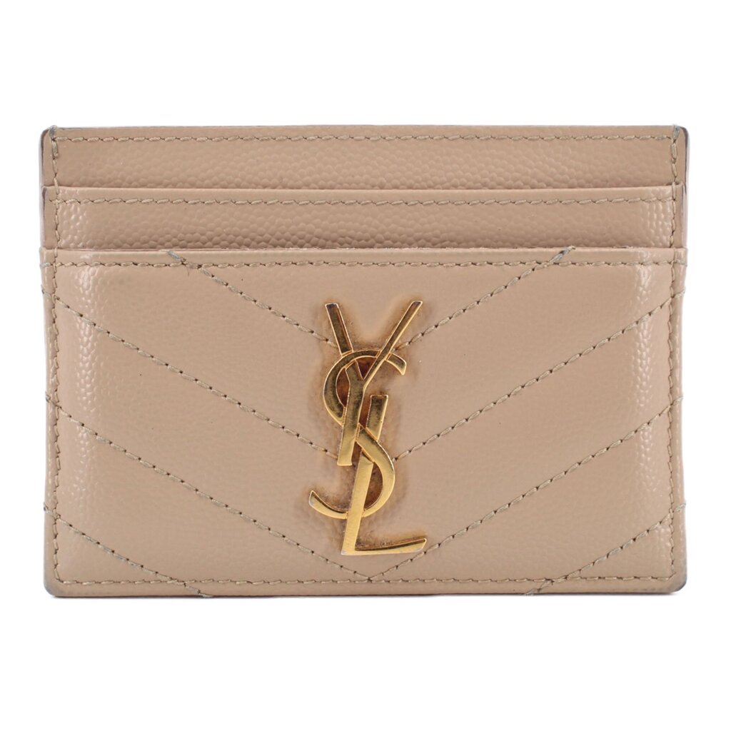 YSL CASSANDRE CARD WALLETS BEIGE