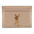 YSL CASSANDRE CARD WALLETS BEIGE