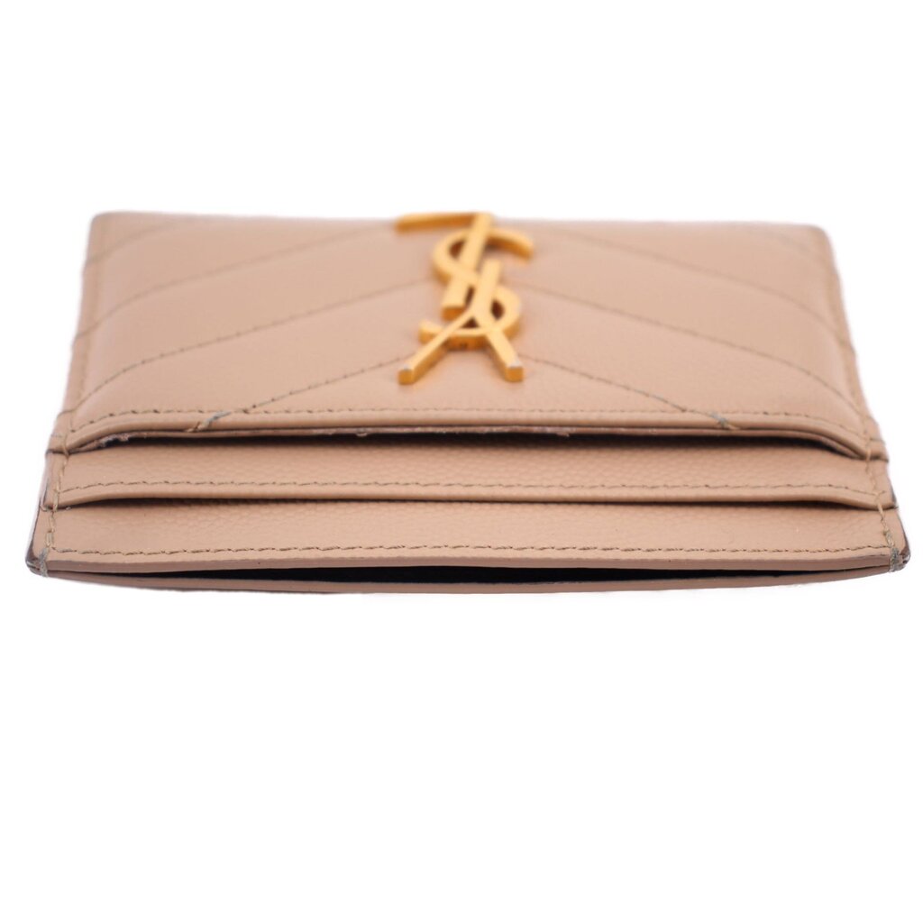 YSL CASSANDRE CARD WALLETS BEIGE