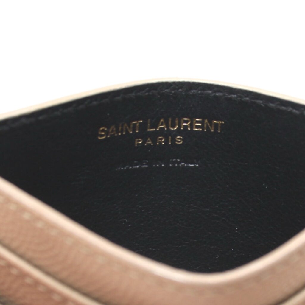 YSL CASSANDRE CARD WALLETS BEIGE