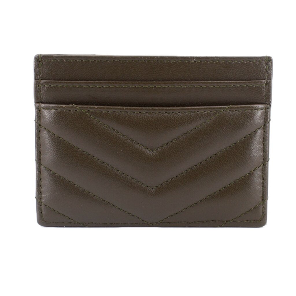 YSL CASSANDRE CARD CASE WALLETS OLIVE