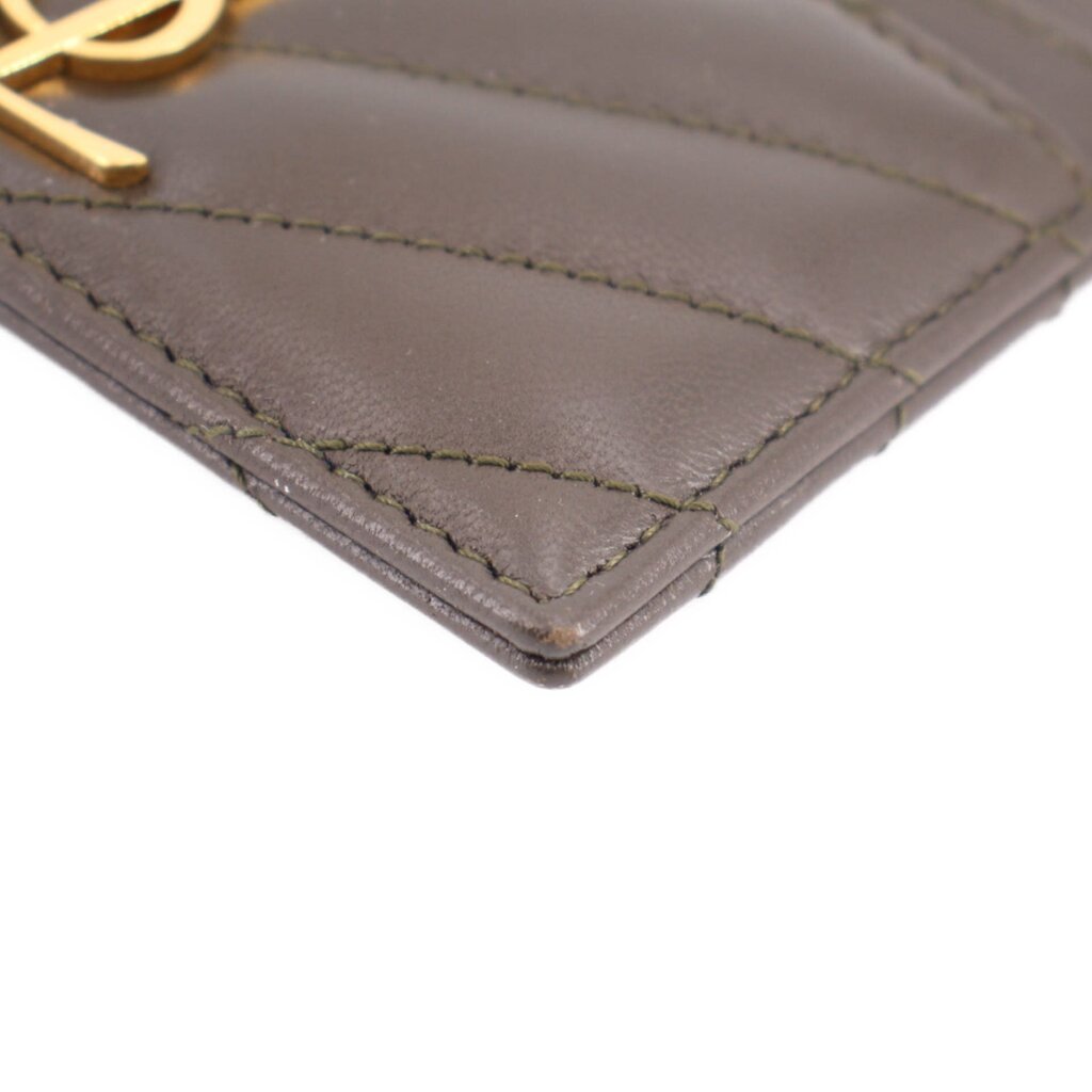 YSL CASSANDRE CARD CASE WALLETS OLIVE