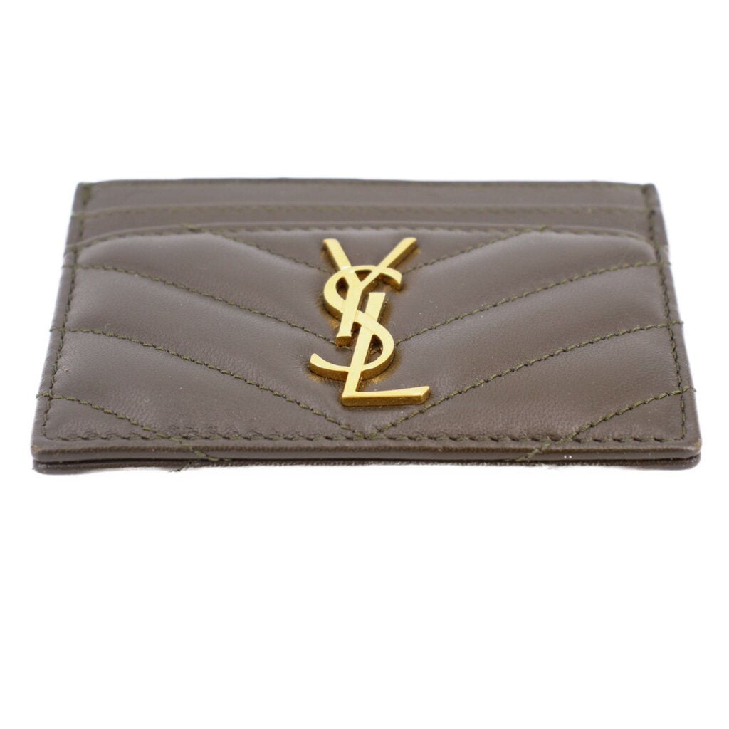 YSL CASSANDRE CARD CASE WALLETS OLIVE