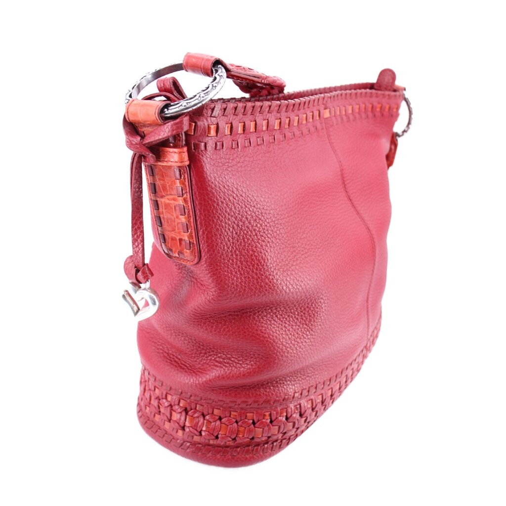 BRIGHTON WOVEN SHOULDER BAGS RED