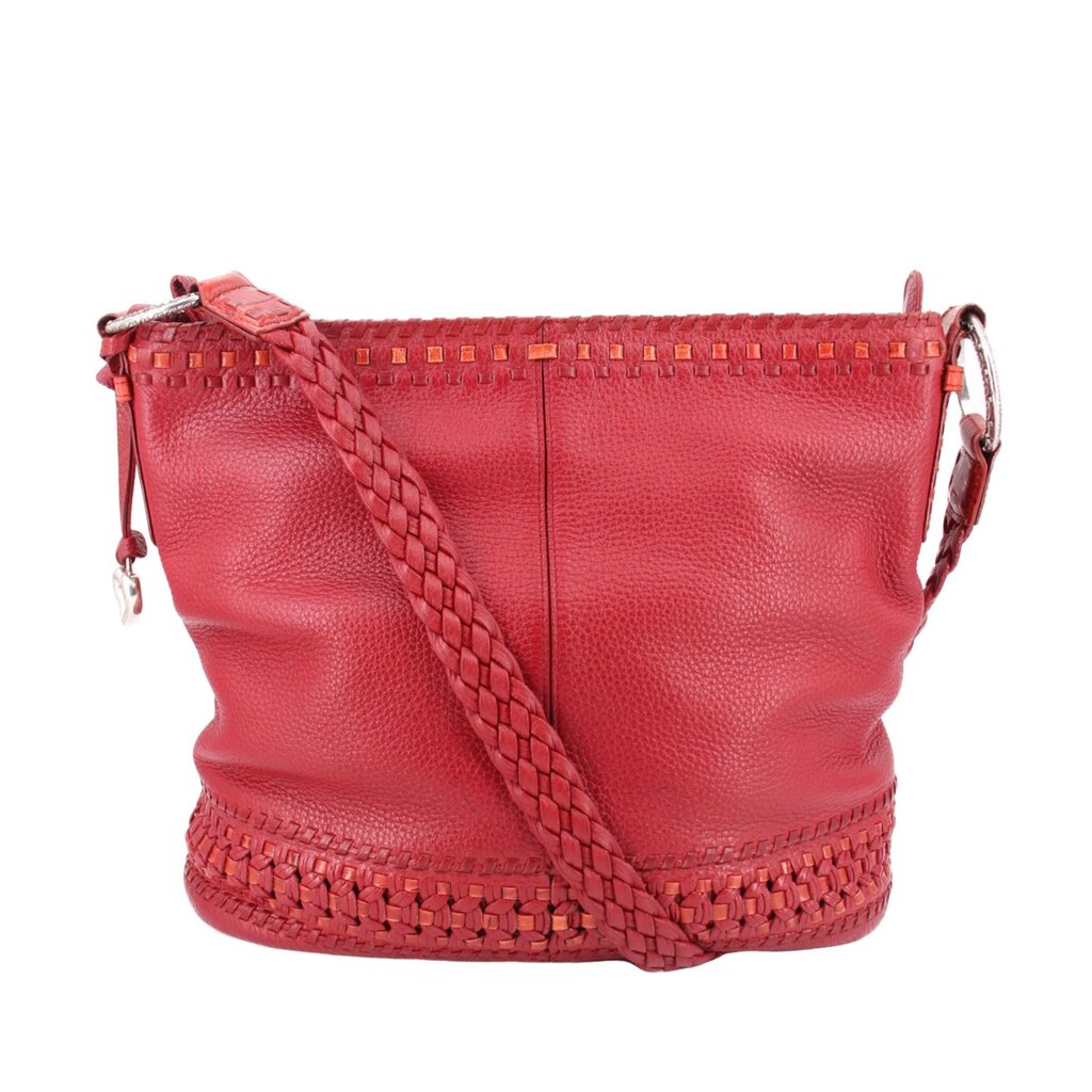 BRIGHTON WOVEN SHOULDER BAGS RED