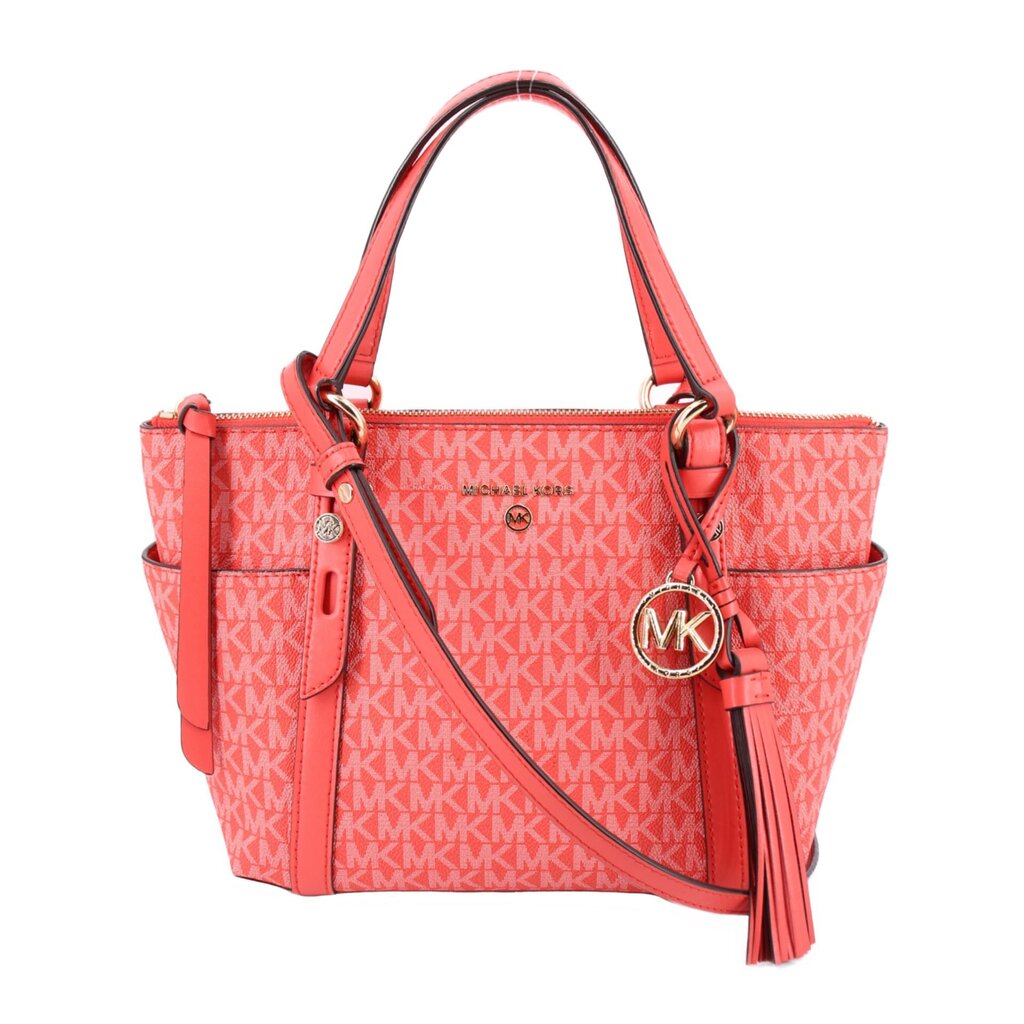MICHAEL KORS SULLIVAN SMALL LOGO TOP-ZIP TOTES SALMON