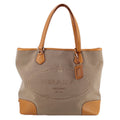 PRADA CANAPA LOGO TOTES BROWN