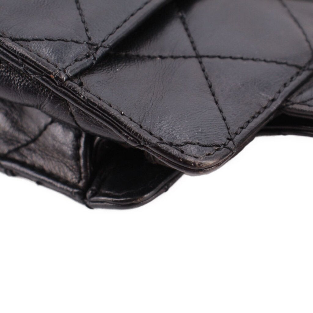 CHANEL VINTAGE LAMBSKIN SHOPPER TOTES BLACK