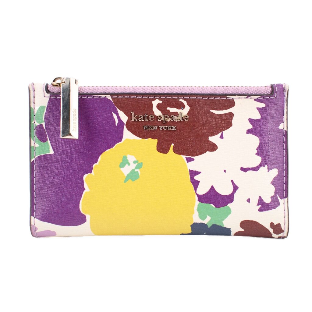 KATE SPADE SYLVIA SWING SLIM BIFOLD WALLETS FLORAL