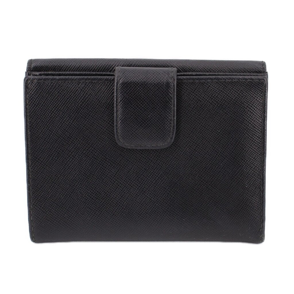 PRADA SAFFIANO LEATHER WALLETS BLACK