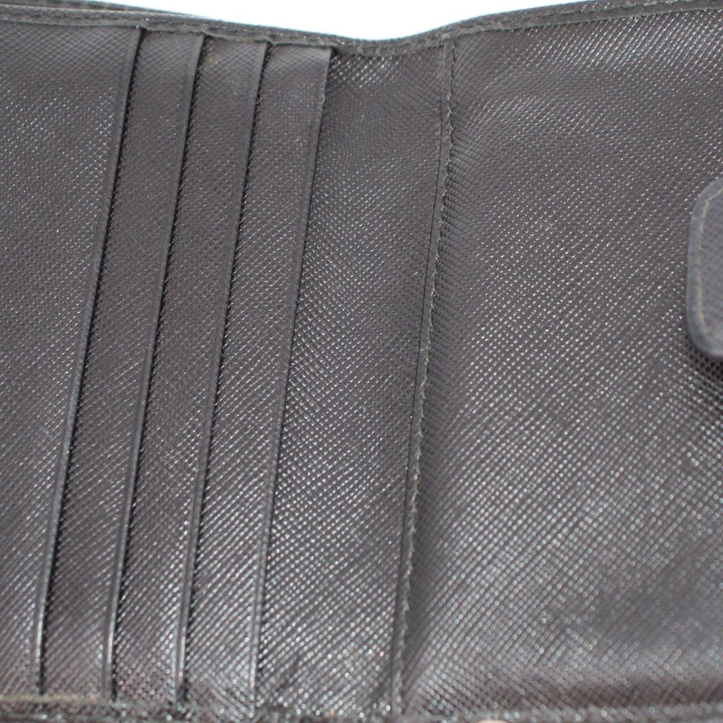 PRADA SAFFIANO LEATHER WALLETS BLACK
