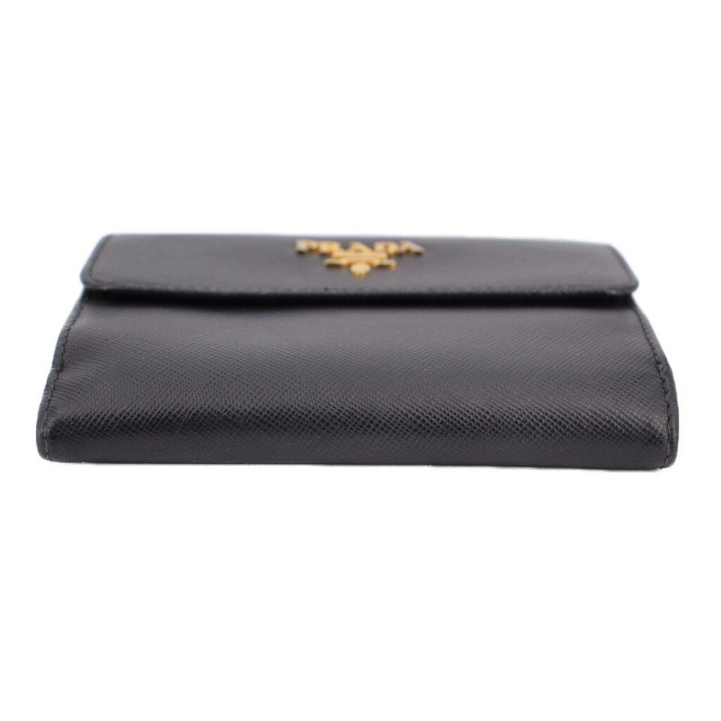 PRADA SAFFIANO LEATHER WALLETS BLACK