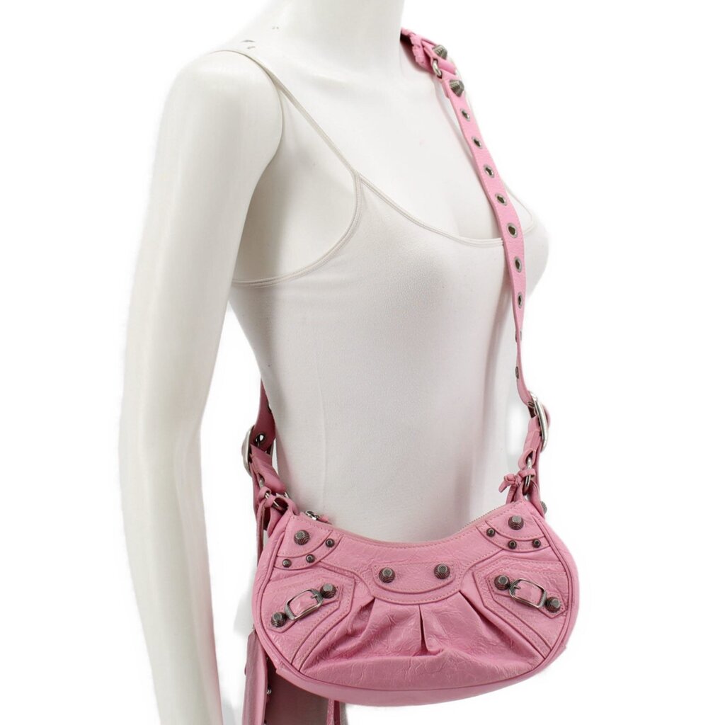 BALENCIAGA LE CAGOLE XS SHOULDER BAGS PINK