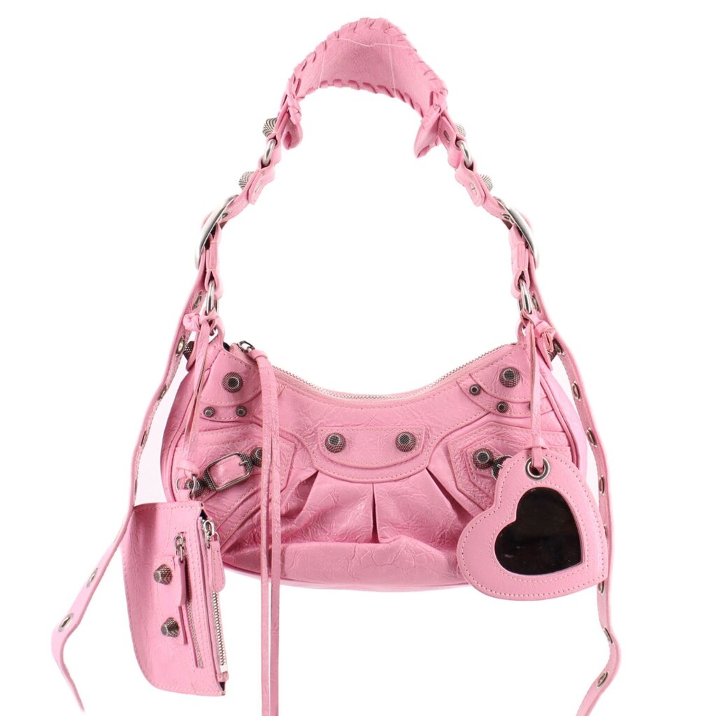 BALENCIAGA LE CAGOLE XS SHOULDER BAGS PINK