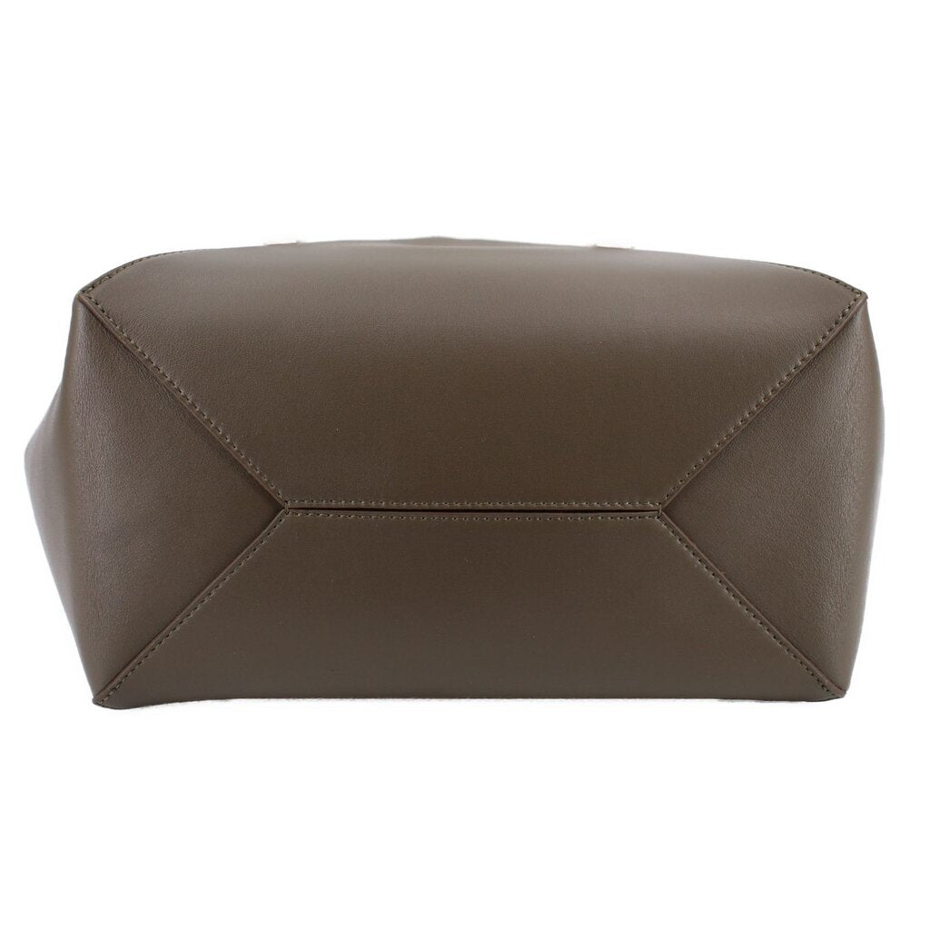 LOEWE LEATHER PUZZLE FOLD TOTES OLIVE