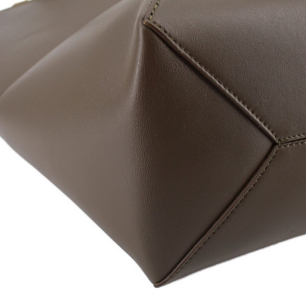 LOEWE LEATHER PUZZLE FOLD TOTES OLIVE