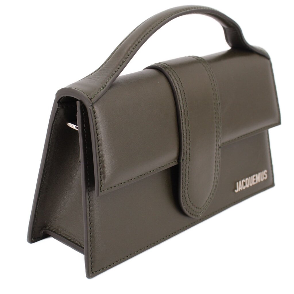 JACQUEMUS THE LARGE BAMBINO FLAP CROSSBODYS OLIVE