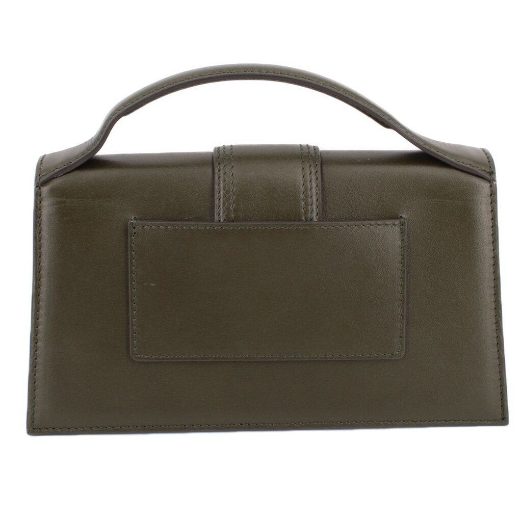 JACQUEMUS THE LARGE BAMBINO FLAP CROSSBODYS OLIVE