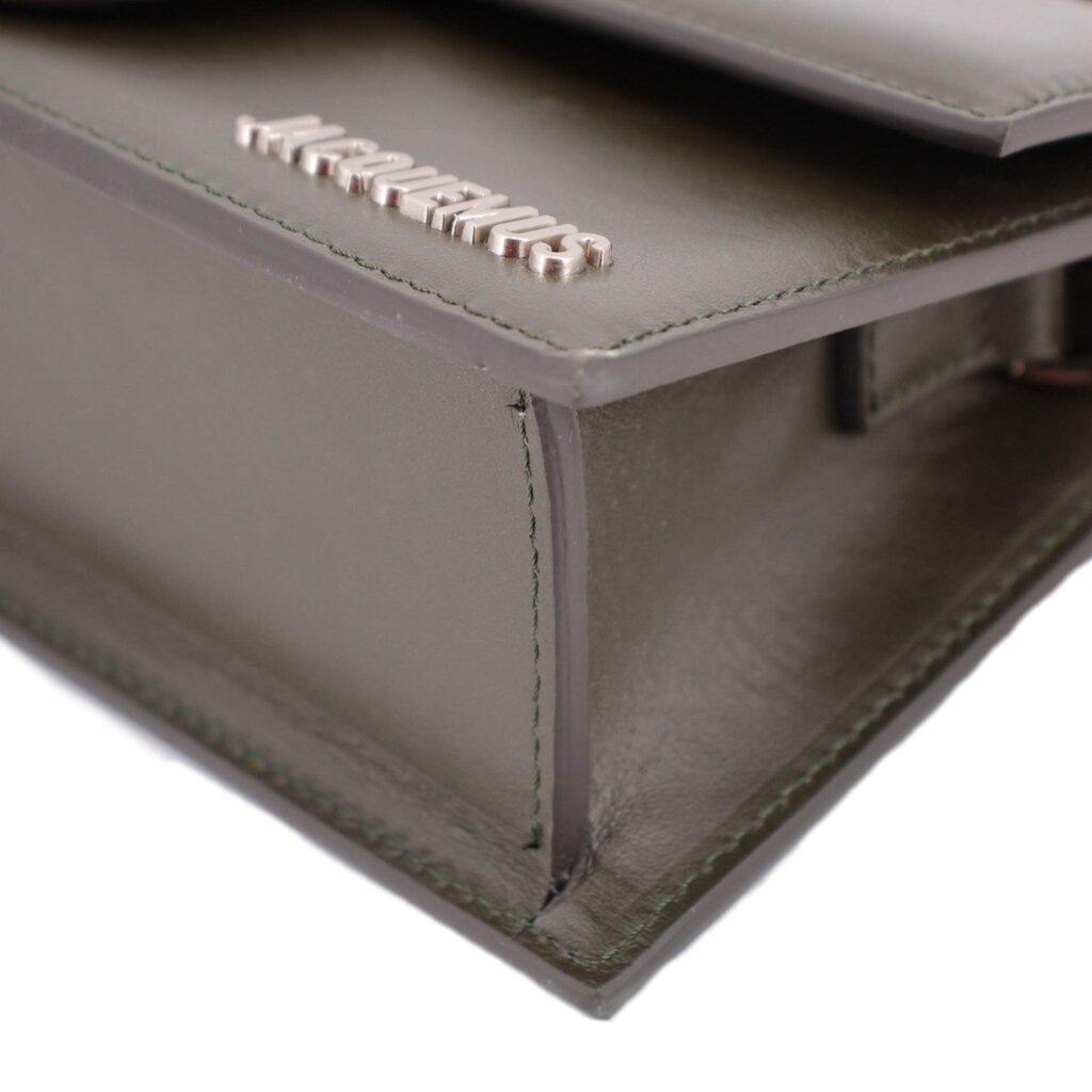 JACQUEMUS THE LARGE BAMBINO FLAP CROSSBODYS OLIVE