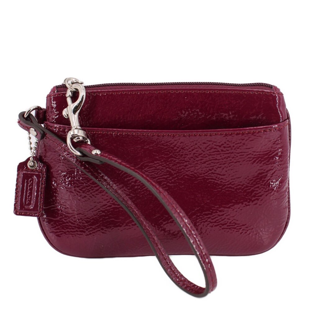 COACH PATENT SMALL WRISTLET POUCHES PURPLE