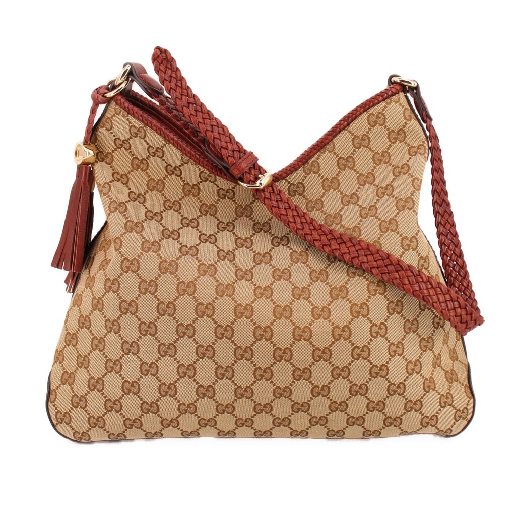 GUCCI GG CANVAS MARRAKECH HOBOS BROWN