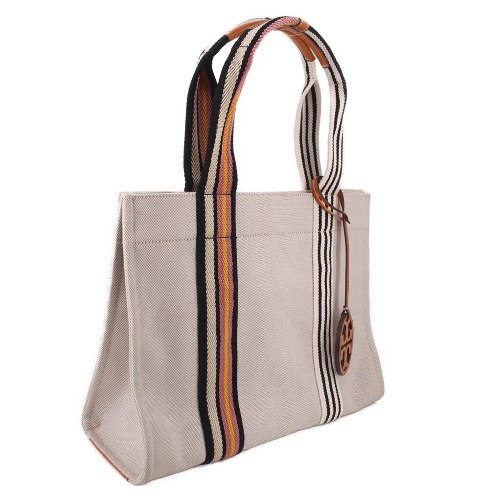 TORY BURCH MILLER CANVAS TOTES BEIGE