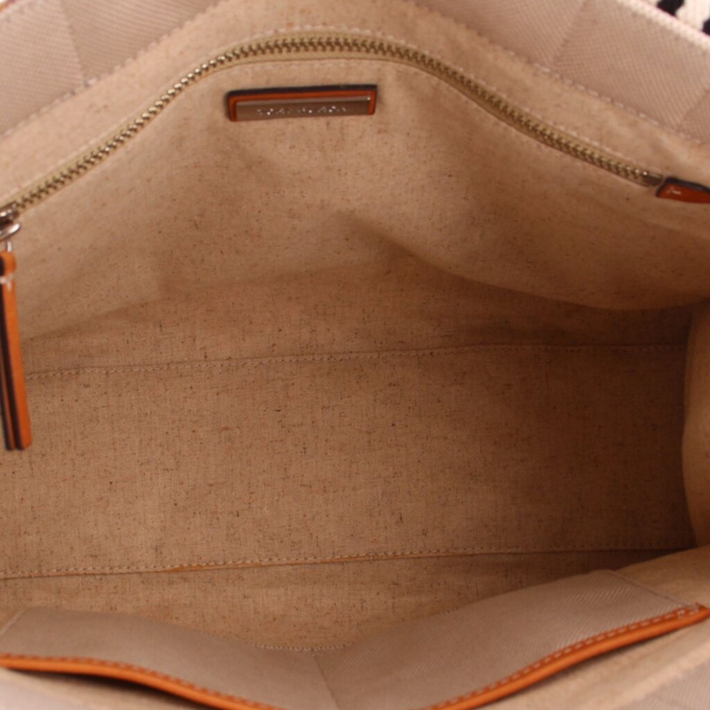 TORY BURCH MILLER CANVAS TOTES BEIGE