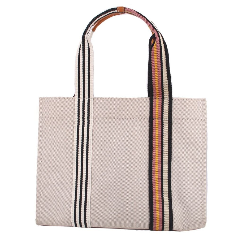 TORY BURCH MILLER CANVAS TOTES BEIGE