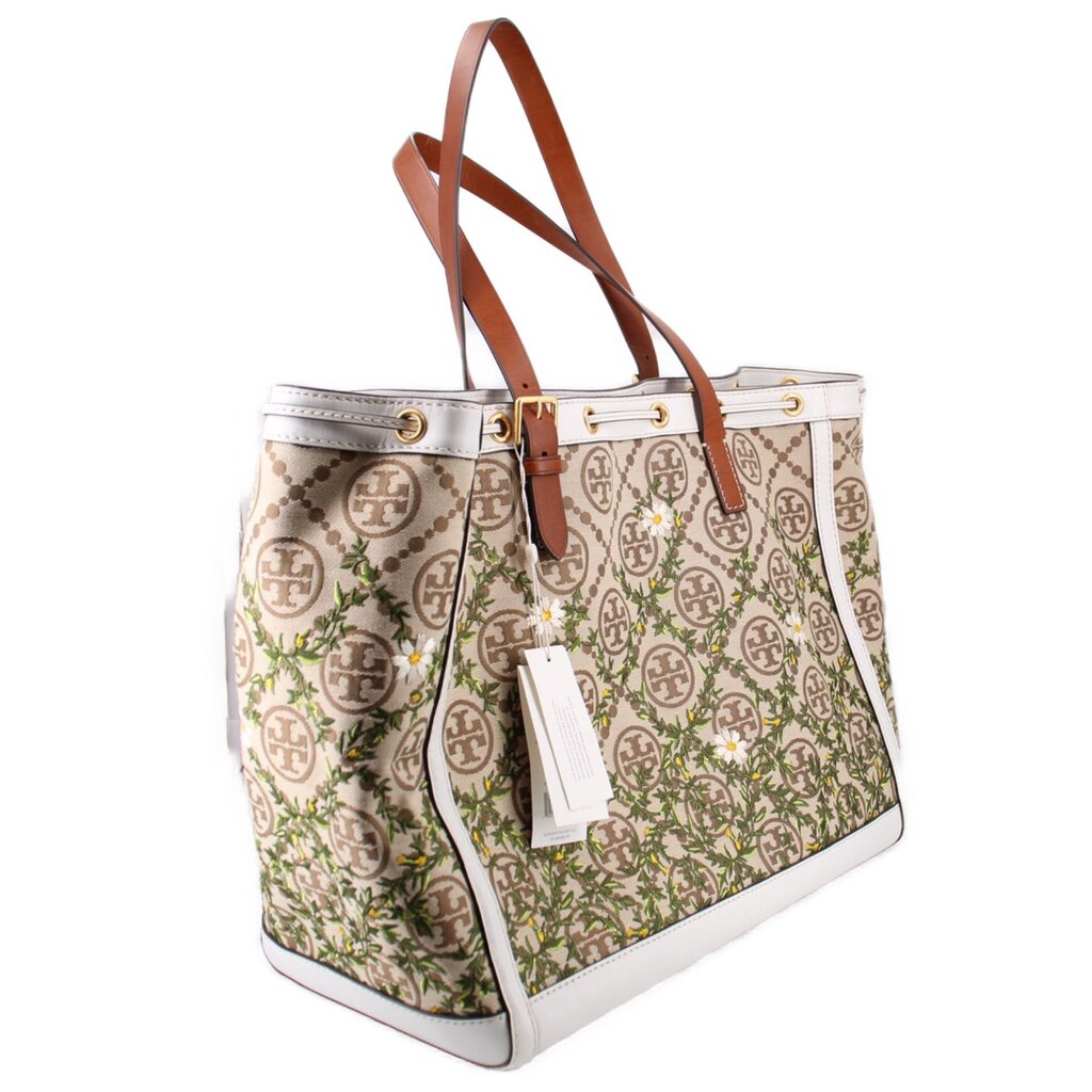 TORY BURCH T MONOGRAM TOTES BROWN/MULTI