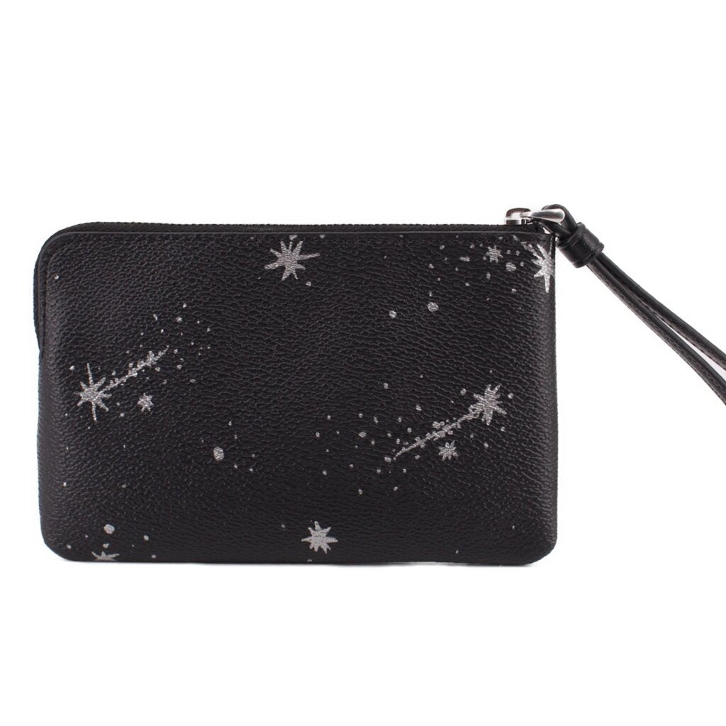 COACH CORNER ZIP POUCHES BLACK/STARS