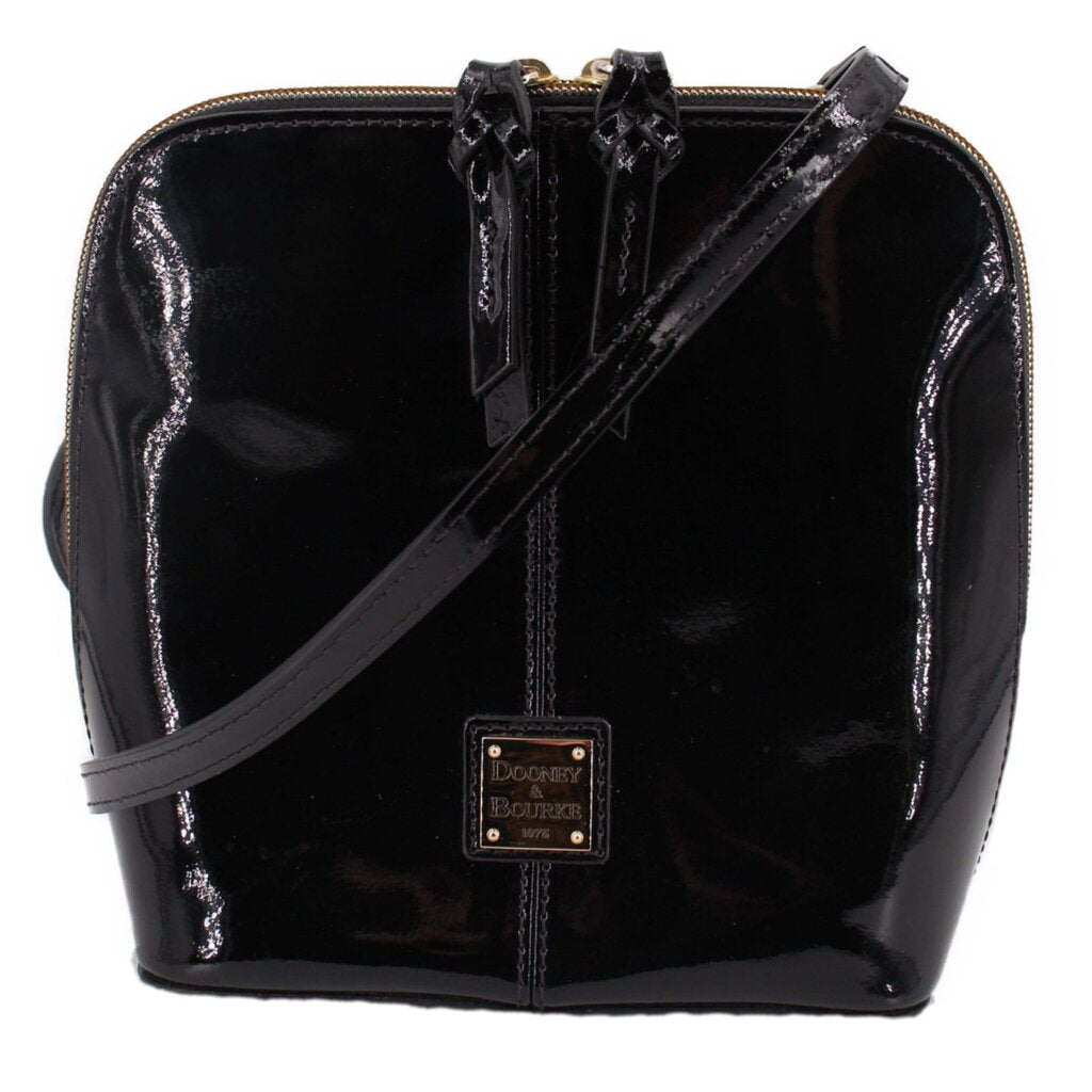 DOONEY & BOURKE TRIXIE BLACK PATENT CROSSBODYS BLACK
