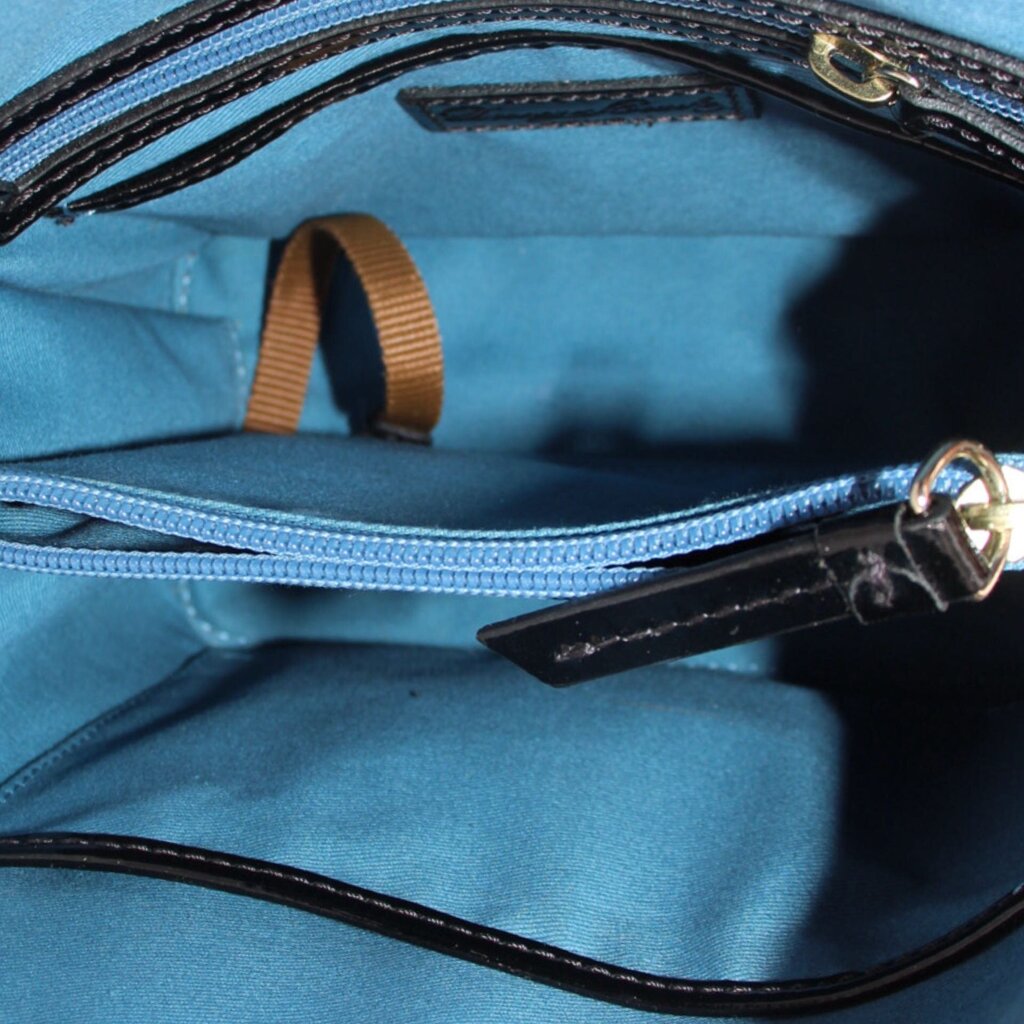 DOONEY & BOURKE TRIXIE BLACK PATENT CROSSBODYS BLACK