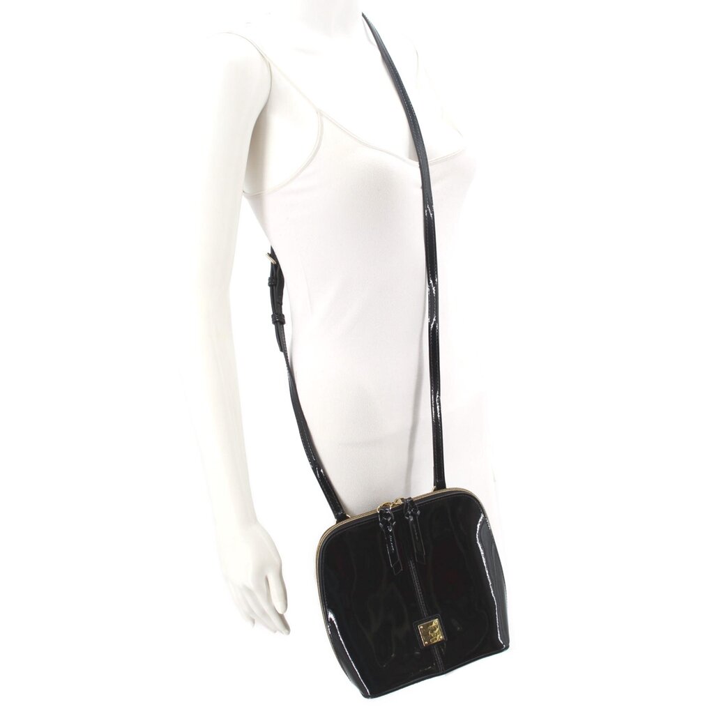 DOONEY & BOURKE TRIXIE BLACK PATENT CROSSBODYS BLACK