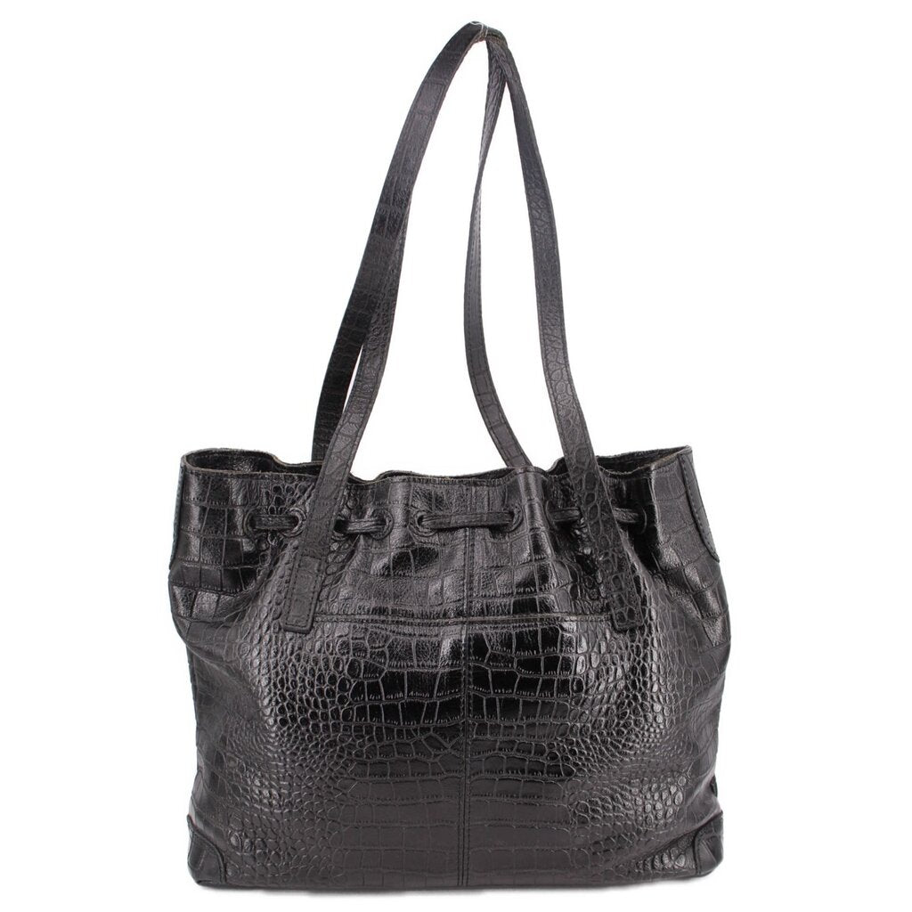 PATRICIA NASH LEATHER DRAWSTRING WHITNEY TOTES BLACK