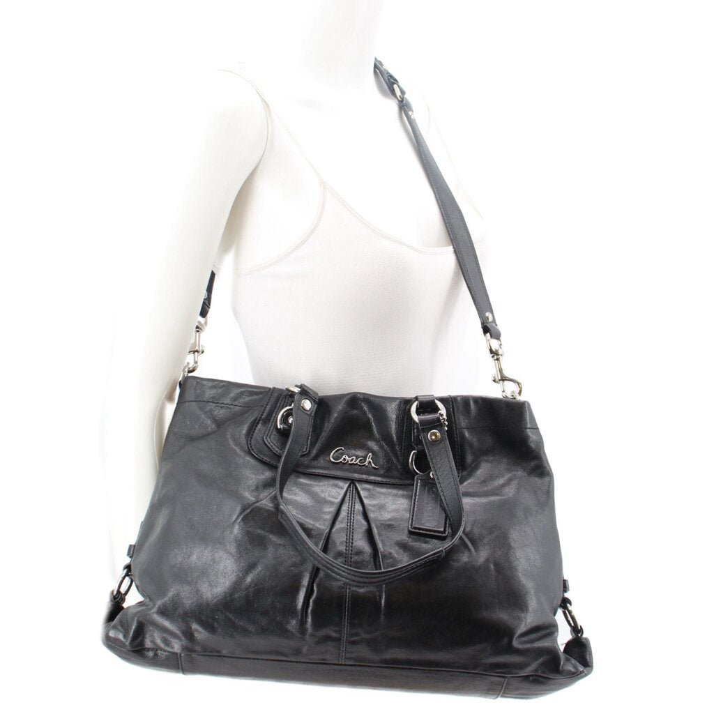 COACH VINTAGE LEATHER ASHLEY SATCHELS BLACK