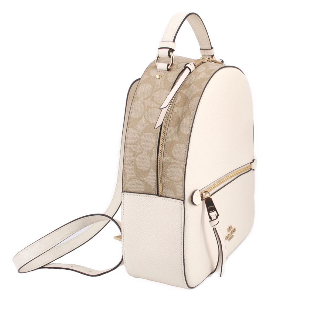 COACH JORDYN SIGNATURE CANVAS BACKPACKS WHITE