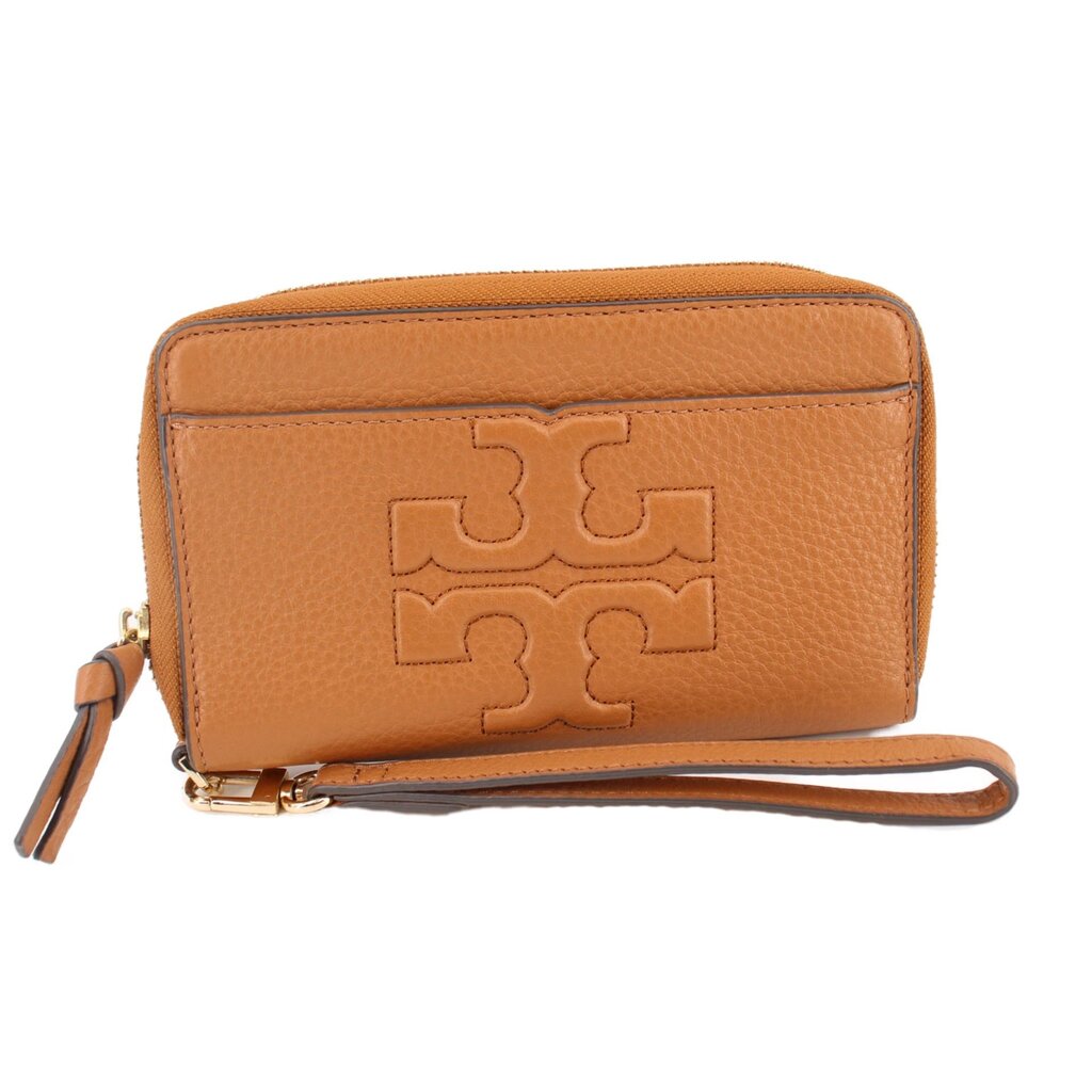 TORY BURCH BOMBE-T WRISTLET WALLETS BROWN