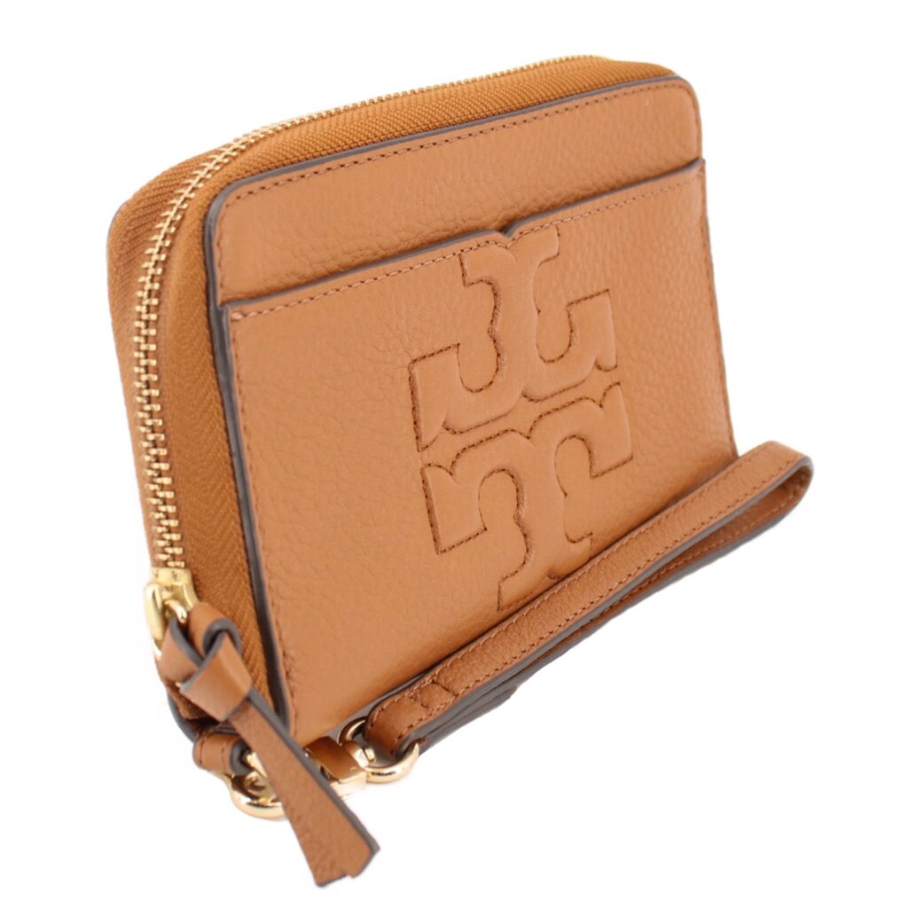 TORY BURCH BOMBE-T WRISTLET WALLETS BROWN